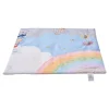VEVOR Baby Play Gym Mat, Tummy Time Mat with 6 Sensory Toys, Baby Activity Mat with Light-up Musical Rocket Toy for 0-18 Month Newborn Infant, Baby Essential Gift for Sensory & Motor Skill Development