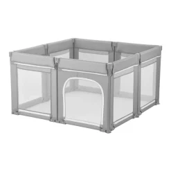 VEVOR Baby Playpen, 47.2″ x 47.2″ Foldable Toddlers Playpen, Indoor/Outdoor Baby Fence Play Yard with Zippered Door & Soft Breathable Mesh, No-Gap Toddlers Activity Center for 6 -24 Months Babies