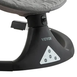 VEVOR Baby Swing, 5-Speed Baby Rocker with 3 Seat Position, Portable Infant Swing for Newborn with PVC Touch Panel, Remote Control, Bluetooth, 10 Lullabies & Toy Bar for 0-9 Month/0-20 lbs Boys Girls