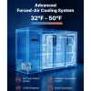 VEVOR Back Bar Cooler, 19.6 Cu. Ft Counter Height Beverage Refrigerator, Commercial Bar Display Fridge w/ 3 Glass Doors, LED Lighting, Fan Cooling Beer Wine Cooler for Pub, Merchandiser, Store