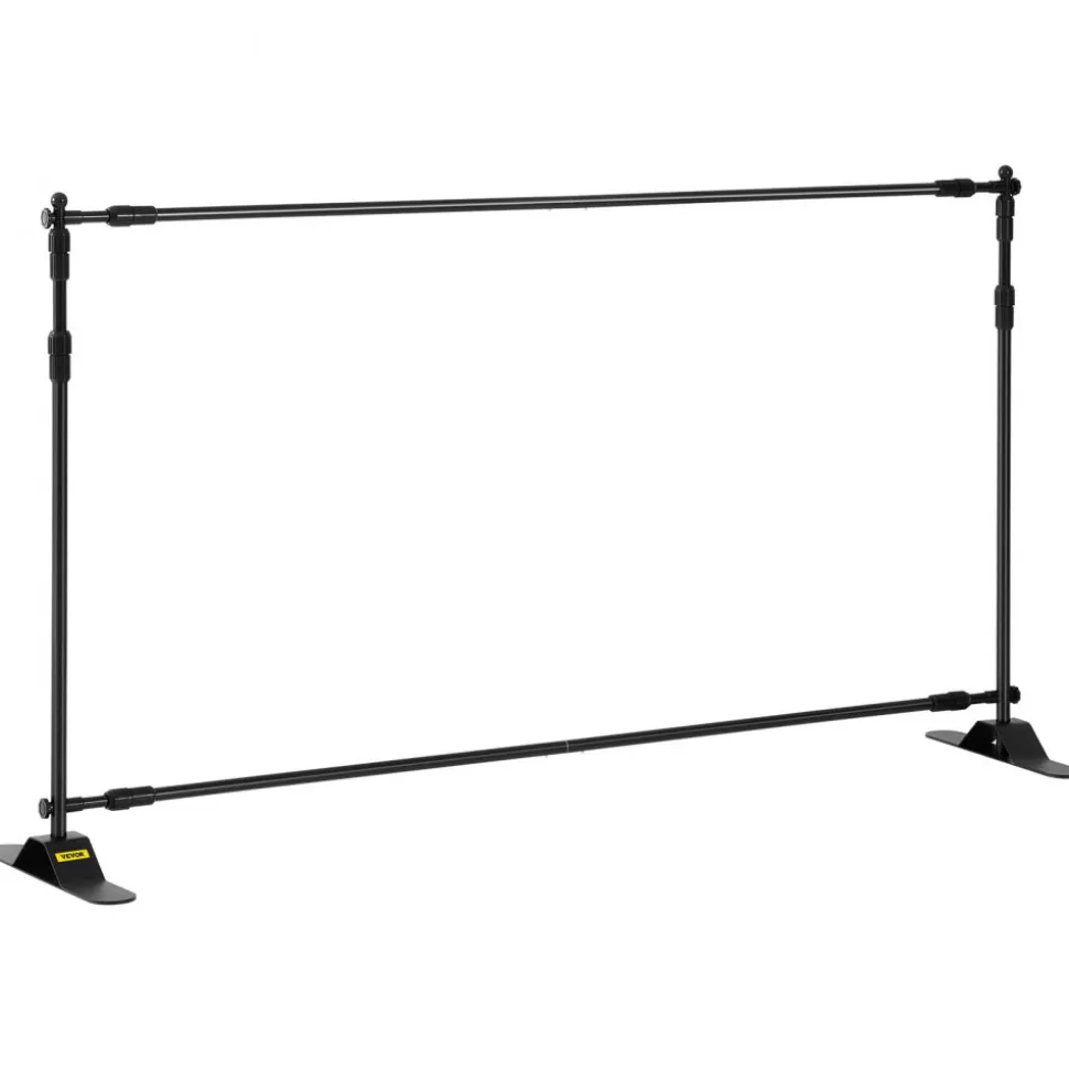 VEVOR Backdrop Banner Stand 8 x 8 Ft Adjustable Heavy Duty Background Stand with 1 Carrying Bag, Backdrop Stand for Parties Wedding Photo Booth Trade Show