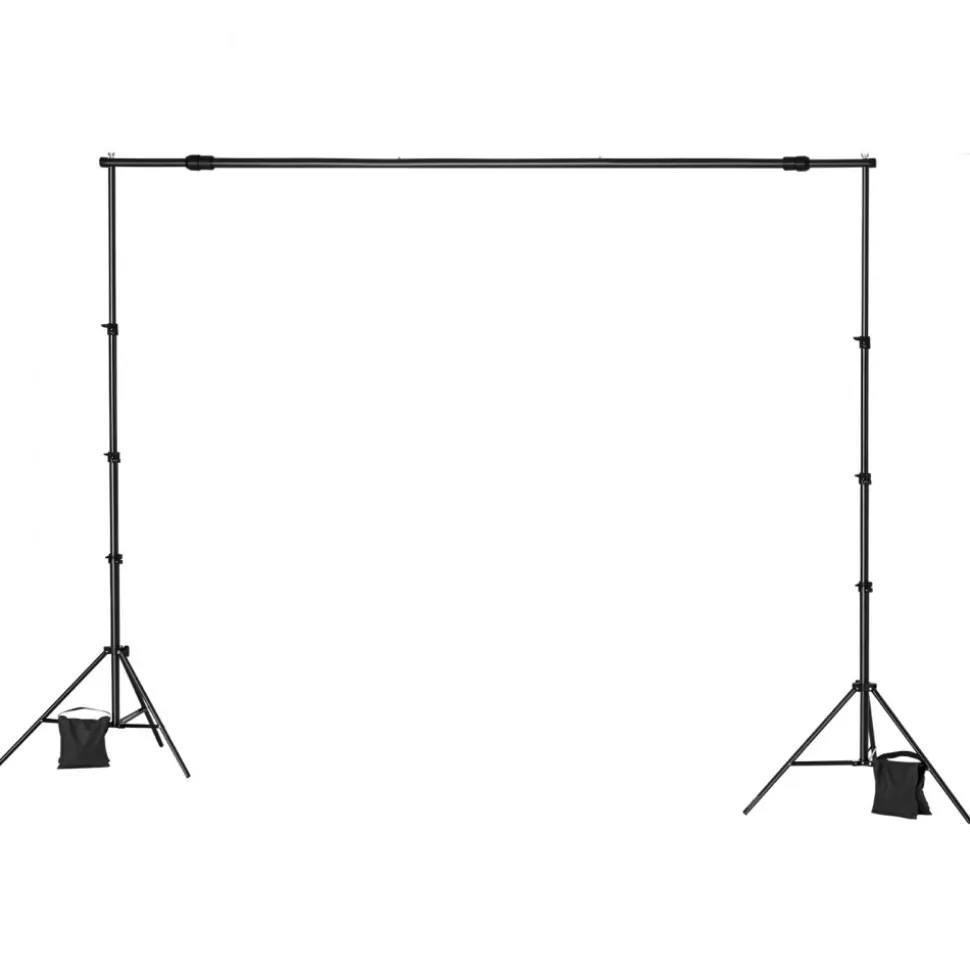 VEVOR Backdrop Stand, 7 x 10 ft Adjustable Photo Backdrop Stand Kit, Portable Background Backdrop Stand with 3 Crossbars, Heavy Duty Projector Screen Stand, for Wedding, Photo Video Studio & Party