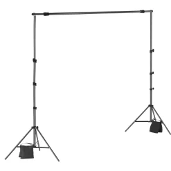 VEVOR Backdrop Stand, 7 x 10 ft Adjustable Photo Backdrop Stand Kit, Portable Background Backdrop Stand with 3 Crossbars, Heavy Duty Projector Screen Stand, for Wedding, Photo Video Studio & Party