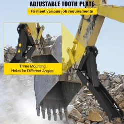 VEVOR Backhoe Excavator Thumb Attachments, 36 inch  Adjustable Extreme Weld On Backhoe Thumb Hoe Clamp 1/2 Inch Teeth Thick Steel Plate 16MM Assembly Bolt-On Design