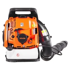 VEVOR Backpack Leaf Blower, 75.6CC 4-Stroke Engine Gas Powered Leaf Blower with 1.8L Fuel Tank, 615 CFM Air Volume, 179 MPH Air Speed, Ideal for Lawn Care, Leaves Cleaning, Yard Debris & Snow Removal