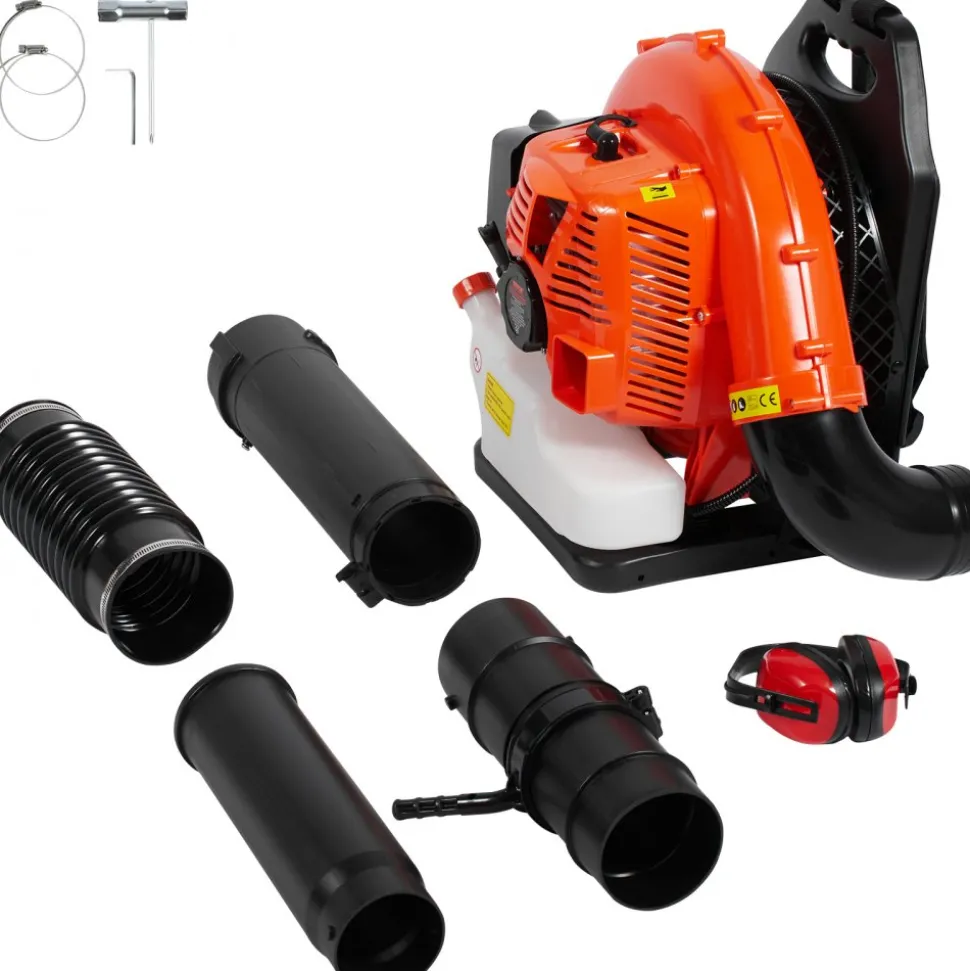 VEVOR Backpack Leaf Blower, 79CC 2-Cycle Gas Leaf Blower with 3L Fuel Tank, 930CFM Air Volume 184MPH Speed, Ideal for Lawn Care, Leaf Cleaning, and Snow Removal
