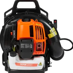 VEVOR Backpack Leaf Blower, 63CC 2-Cycle Gas Leaf Blower with 1.89L Fuel Tank, 1110CFM Air Volume 220MPH Speed, Ideal for Lawn Care, Leaf Cleaning, and Snow Removal