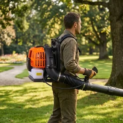 VEVOR Backpack Leaf Blower, 43CC 2-Stroke Engine Gas Powered Leaf Blower with 1.38L Fuel Tank, 447 CFM Air Volume, 150 MPH Air Speed, Ideal for Lawn Care, Leaves Cleaning, Yard Debris & Snow Removal