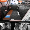 VEVOR Back Seat Extender for Dogs,Dog Hammock for Car Back seat, Dog Car Seat Cover with Hard Bottom Dog Car Seat Bed 53"x24.8" ,Supports 350lb with Mesh Window and Storage Pocket for Car, SUV,Truck