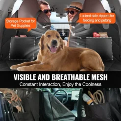 VEVOR Back Seat Extender for Dogs,Dog Hammock for Car Back seat, Dog Car Seat Cover with Hard Bottom Dog Car Seat Bed 53