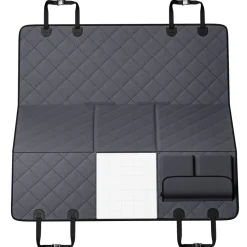 VEVOR Back Seat Extender for Dogs,Dog Hammock for Car Back seat,Waterproof Hard Bottom Dog Car Seat Cover for Back Seat 54"x24",Supports 400lbs with Mesh Window and Storage Pocket for Car, SUV