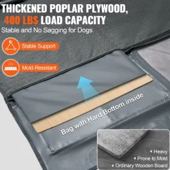 VEVOR Back Seat Extender for Dogs,Dog Hammock for Car Back seat,Waterproof Hard Bottom Dog Car Seat Cover for Back Seat 54