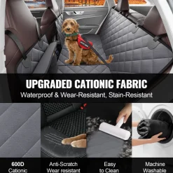 VEVOR Back Seat Extender for Dogs,Dog Hammock for Car Back seat,Waterproof Hard Bottom Dog Car Seat Cover for Back Seat 54