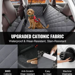 VEVOR Back Seat Extender for Dogs,Dog Hammock for Car Back seat,Waterproof Hard Bottom Dog Car Seat Cover for Back Seat 54