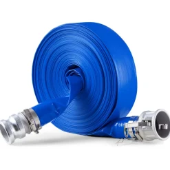 VEVOR Backwash Hose, 2 in x 100 ft, Blue High Quality PVC Hose, with Clamps, Camlock, Aluminum Fittings, Fit Various Pumps, for Sewage Treatment, Water Transportation and More Agricultural Purposes