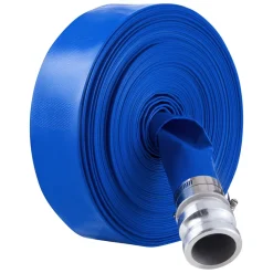 VEVOR Backwash Hose, 2 in x 100 ft, Blue High Quality PVC Hose, with Clamps, Camlock, Aluminum Fittings, Fit Various Pumps, for Sewage Treatment, Water Transportation and More Agricultural Purposes