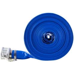 VEVOR Backwash Hose, 2 in x 100 ft, Blue High Quality PVC Hose, with Clamps, Camlock, Aluminum Fittings, Fit Various Pumps, for Sewage Treatment, Water Transportation and More Agricultural Purposes