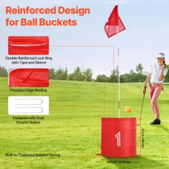 VEVOR Backyard Golf Game, 3 Hole Golf Course, Golf Game Practice Games, Golf Chipping Game for Family, Adults and Kids, Portable Outdoor Yard Golf Game for Lawn, Yard, Camping, Park, Beach