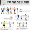 VEVOR Badminton Net, Height Adjustable Volleyball Net, 20ft Wide Foldable Pickleball Net, Portable Tennis Net Set with Poles, Stand, Bag, Rackets, Nylon Shuttlecocks, Kid Backyard Indoor Outdoor Use