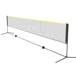 VEVOR Badminton Net, Height Adjustable Volleyball Net, 20ft Wide Foldable Pickleball Net, Portable Tennis Net Set with Poles, Stand, Bag, Rackets, Nylon Shuttlecocks, Kid Backyard Indoor Outdoor Use