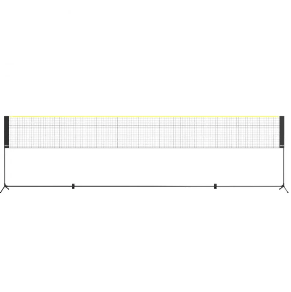 VEVOR Badminton Net, Height Adjustable Volleyball Net, 20ft Wide Foldable Pickleball Net, Portable Tennis Net Set with Poles, Stand, Bag, Rackets, Nylon Shuttlecocks, Kid Backyard Indoor Outdoor Use