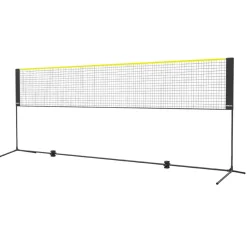 VEVOR Badminton Net, Height Adjustable Volleyball Net, 14ft Wide Foldable Pickleball Net, Portable Easy Setup Tennis Net Set with Poles, Stand and Carry Bag, for Kids Backyard Game Indoor Outdoor Use