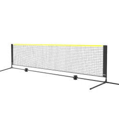 VEVOR Badminton Net, Height Adjustable Volleyball Net, 14ft Wide Foldable Pickleball Net, Portable Easy Setup Tennis Net Set with Poles, Stand and Carry Bag, for Kids Backyard Game Indoor Outdoor Use