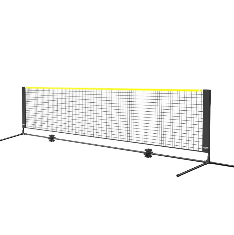VEVOR Badminton Net, Height Adjustable Volleyball Net, 14ft Wide Foldable Pickleball Net, Portable Easy Setup Tennis Net Set with Poles, Stand and Carry Bag, for Kids Backyard Game Indoor Outdoor Use