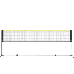 VEVOR Badminton Net, Height Adjustable Volleyball Net, 14ft Wide Foldable Pickleball Net, Portable Easy Setup Tennis Net Set with Poles, Stand and Carry Bag, for Kids Backyard Game Indoor Outdoor Use