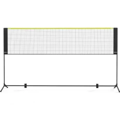 VEVOR Badminton Net, Height Adjustable Volleyball Net, 10ft Wide Foldable Pickleball Net, Portable Easy Setup Tennis Net Set with Poles, Stand and Carry Bag, for Kids Backyard Game Indoor Outdoor Use
