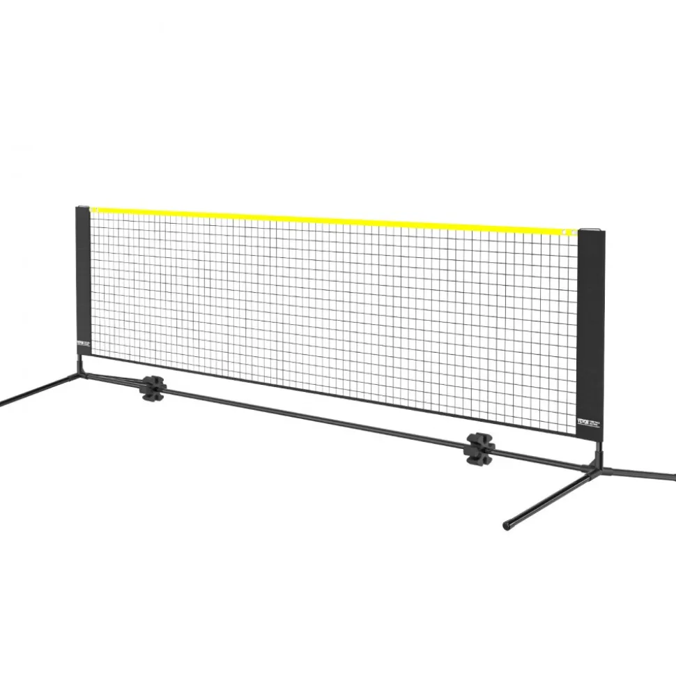 VEVOR Badminton Net, Height Adjustable Volleyball Net, 10ft Wide Foldable Pickleball Net, Portable Easy Setup Tennis Net Set with Poles, Stand and Carry Bag, for Kids Backyard Game Indoor Outdoor Use