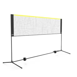 VEVOR Badminton Net, Height Adjustable Volleyball Net, 10ft Wide Foldable Pickleball Net, Portable Easy Setup Tennis Net Set with Poles, Stand and Carry Bag, for Kids Backyard Game Indoor Outdoor Use