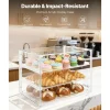 VEVOR Bakery Display Case, 3-Tier Commercial Countertop Pastry Display Case, Clear Acrylic Bread Box for Kitchen, Party Cake Cabinet with Flip-Up Door for Cookie Dessert Donut, 13" x 10.2" x 10.2"