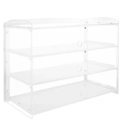 VEVOR Bakery Display Case, 3-Tier Commercial Countertop Pastry Display Case, Clear Acrylic Bread Box for Kitchen, Party Cake Cabinet with Flip-Up Door for Cookie Dessert Donut Bagel, 19