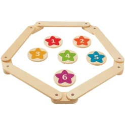 VEVOR Balance Beam Stepping Stones, 6 PCS Wooden Toddler Balance Boards, Montessori Toy for Kids 2-6, Build Coordination and Gross Motor Skills, Gymnastics Course Indoor & Outdoor for Girls Boys Gift