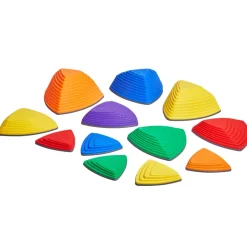 VEVOR Balance Stepping Stones for Kids, 12 PCS, Up to 220 lbs, Non-Slip Toddlers Sensory Stepping Stones, Obstacle Course Coordination Game Toys Indoor or Outdoor Play for Children Aged 3 4 5 6 7 8+