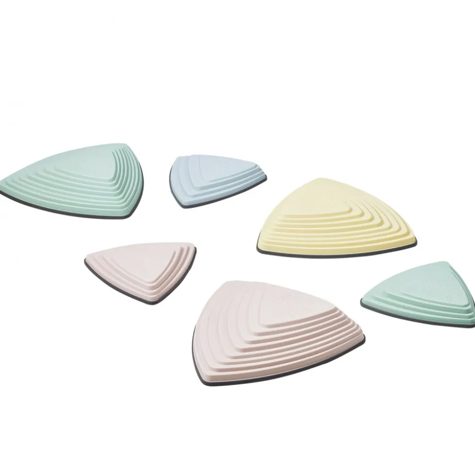 VEVOR Balance Stepping Stones for Kids, 6 PCS, Up to 220 lbs, Non-Slip Toddlers Sensory Stepping Stones, Obstacle Course Coordination Game Toys Indoor or Outdoor Play for Children Aged 3 4 5 6 7 8+