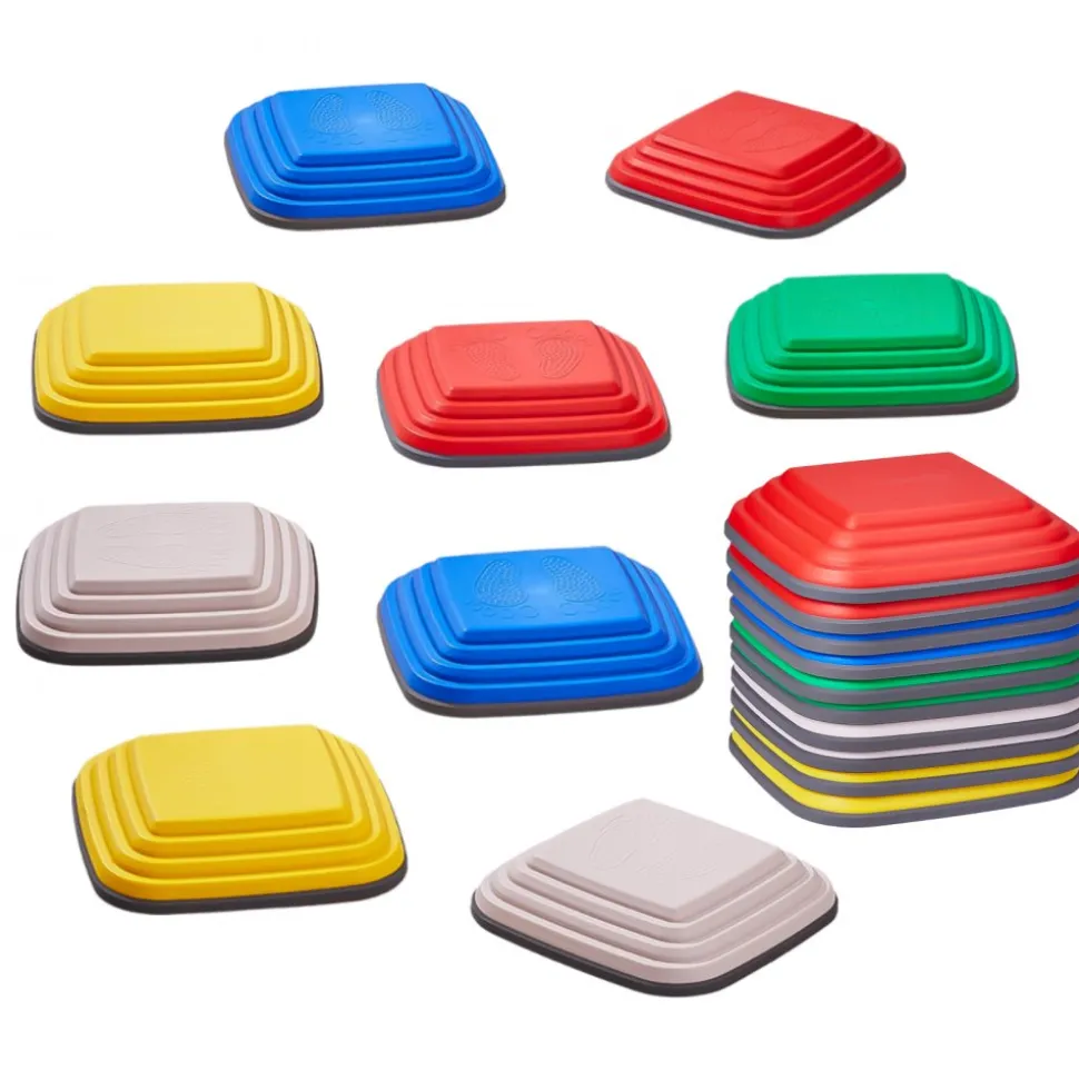 VEVOR Balance Stepping Stones for Kids, 10 PCS, Up to 220 lbs, Non-Slip Toddlers Sensory Stepping Stones, Obstacle Course Coordination Game Toys Indoor or Outdoor Play for Children Aged 3 4 5 6 7 8+