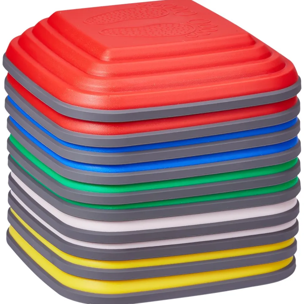 VEVOR Balance Stepping Stones for Kids, 10 PCS, Up to 220 lbs, Non-Slip Toddlers Sensory Stepping Stones, Obstacle Course Coordination Game Toys Indoor or Outdoor Play for Children Aged 3 4 5 6 7 8+