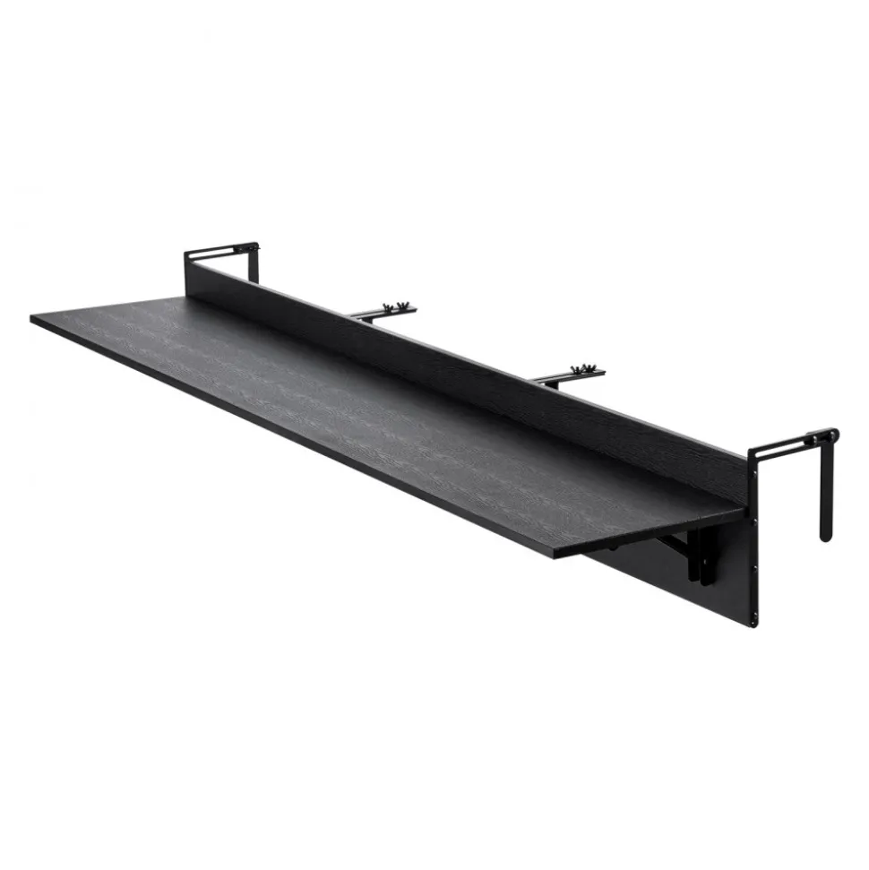 VEVOR Balcony Hanging Table, 19 x 24 in Metal Folding Balcony Railing Table, Outdoor Balcony Bar Table for Railings, 5-Level Adjustable, Fit Railing from 1" to 4.7", Serving Table for Patio & Deck