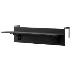 VEVOR Balcony Hanging Table, 12 x 32 in Folding Balcony Railing Table, Outdoor Balcony Bar Tables for Railings, 50 lbs Loading, Fit Railing from 1