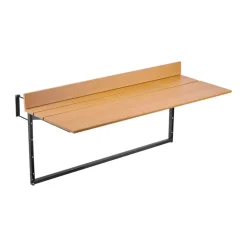 VEVOR Balcony Hanging Table, 25 x 24 in Folding Balcony Railing Table, Outdoor Balcony Bar Table for Railings, 4-Level Adjustable, Fit Railing from 1