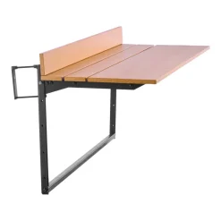 VEVOR Balcony Hanging Table, 25 x 24 in Folding Balcony Railing Table, Outdoor Balcony Bar Table for Railings, 4-Level Adjustable, Fit Railing from 1