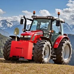 VEVOR Ballast Box, 3-Point Category 1 Tractor Ballast of 800lbs Capacity, for 2 Inch Hitch Receiver, Heavy-Duty Steel 4.3 ft³ Large Volume Loader Attachment with Sliding Door, Red