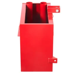 VEVOR Ballast Box, 3-Point Category 1 Tractor Ballast of 800lbs Capacity, for 2 Inch Hitch Receiver, Heavy-Duty Steel 4.3 ft³ Large Volume Loader Attachment with Sliding Door, Red