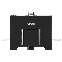 VEVOR Ballast Box, 3-Point Category 1 Tractor Ballast of 800 lbs Capacity, with Standard 2 Inch Hitch Receiver, Heavy-Duty Steel 3.2 ft³ Large Volume Durable Loader Attachment with Sliding Door, Black