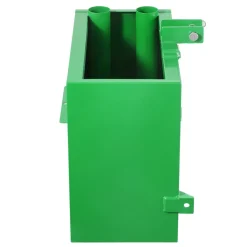 VEVOR Ballast Box, 3-Point Category 1 Tractor Ballast of 800lbs Capacity, for 2 Inch Hitch Receiver, Heavy-Duty Steel 4.3 ft³ Large Volume Loader Attachment with Sliding Door, Green