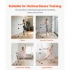 VEVOR Ballet Barre, 4 Ft Aluminum Double Barre Bar for Home, Freestanding Portable Ballet Stretching Dance Bars, Height Adjustable Anti-Wobble Fitness Studio Equipment, for Pilates Balance Workout