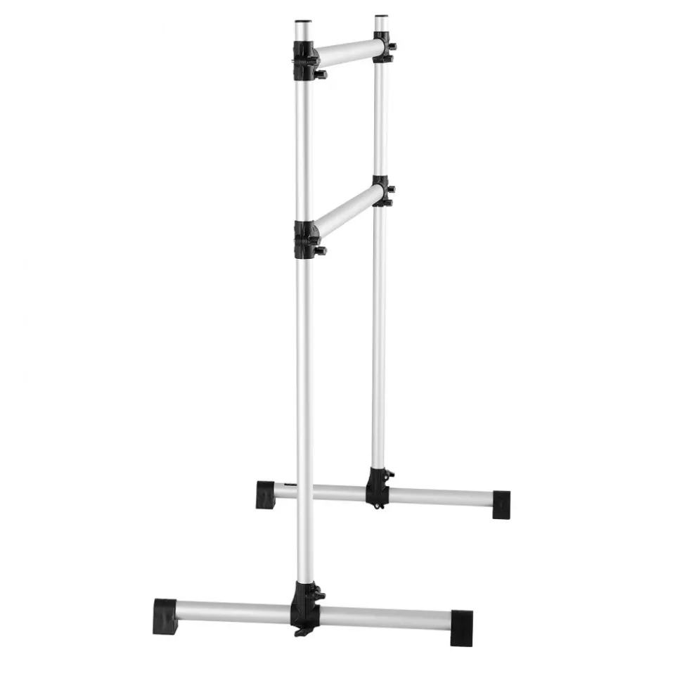 VEVOR Ballet Barre, 4 Ft Aluminum Double Barre Bar for Home, Freestanding Portable Ballet Stretching Dance Bars, Height Adjustable Anti-Wobble Fitness Studio Equipment, for Pilates Balance Workout