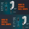 VEVOR Ball Joint Press Kit, 21 pcsTool Kit, C-press Ball joint Remove and Install Tools, for Most 2WD and 4WD Cars, Heavy Duty Ball Joint Repair Kit for Automotive Repairing